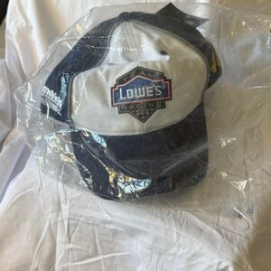 Chase Authentics White and Black Team Lowe's Racing Cap